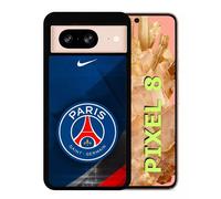 Coque Pour Pixel 8 - Psg Paris Saint Germain Metalise - Silicone - Noir