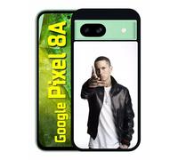 Coque Pour Pixel 8a - Hip Hop Rap Us Eminem - Silicone - Noir