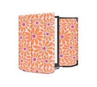imoshion Design Trifold Hard Sleepcover pour Pocketbook InkPad X Pro - Orange Flowers Connect