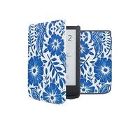 imoshion Design Slim Hard Case Sleepcover pour Pocketbook Touch Lux 5 / HD 3 / Basic Lux 4 / Vivlio Lux 5 - Flower Tile