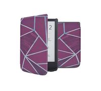 imoshion Design Slim Hard Case Sleepcover pour Pocketbook Touch Lux 5 / HD 3 / Basic Lux 4 / Vivlio Lux 5 - Bordeaux Graphic