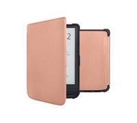 imoshion Étui de liseuse portefeuille Slim Soft pour Pocketbook Touch Lux 5 / HD 3 / Basic Lux 4 / Vivlio Lux 5 - Rose Doré