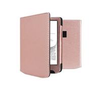 imoshion Étui de liseuse portefeuille en cuir végan pour Pocketbook Verse / Verse Pro / Verse Pro Color / Vivlio Light / Light HD - Rose Doré