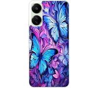 Coque pour POCO C65 Papillon Violet UV