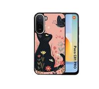 Coque pour POCO C81 PRO - Motif chat papillon