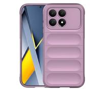 Coque pour Poco F8 Pro 5G avec Relief 3D et Grip Antidérapant Violet
