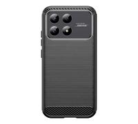 Coque pour Poco F8 Pro 5G Effet Métal Brossé avec Contour Caméra Noir