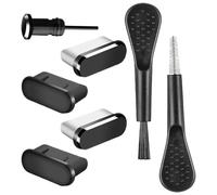 Coque pour port de charge, coque de chargeur de téléphone, 6,5 x 1,5 cm, haut-parleur de voyage, sortie de téléphone portable, brosse douce incluse, kit de protection contre la poussière et l'humidité