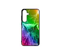 Coque pour pour Samsung galaxy S25+ Plus silicone hibou eclair orage etui smartphone animaux chouette animal antichoc arc en ciel oiseau