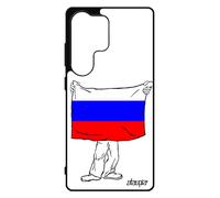 Coque Pour Pour Samsung Galaxy S25 Ultra Silicone Drapeau Russie Russe Etui Jo Basket Euro Football Foot Rigide Case De