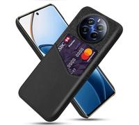 Coque pour Realme 12 Pro+ 5G,Antidérapant,Pprotection Contre la Chute à 360°,Résistance aux Empreintes digitales,Caisse en Cuir en Toile et en PU avec 1 Fente pour Cartes derrière-Black