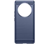 Avizar Coque pour Realme 12 Pro 5G Flexible Effet Carbone et Brossé Bleu