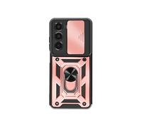 Coque pour Realme 14x Bague Magnétique Protection caméra Rose champagne