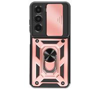 Coque pour Realme 14x Bague Magnétique Protection caméra Rose champagne