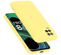 Cadorabo Coque compatible avec Realme 8 5G / V13 / Q3 / Q3i / Narzo 30 5G, Étui Housse en silicone- Coque pour 8 5G / V13 / Q3 / Q3i / Narzo 30 5G- Protection Antichoc, Anti-Empreintes - LIQUID YELLOW