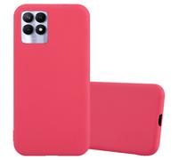 Cadorabo Housse pour Realme 8i / Narzo 50 4G Housse en rouge Housse téléphone portable TPU Silicone Etui Case Cover