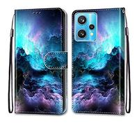 Coque pour Realme 9 Pro+ Housse Cuir avec Silicone Etui Portefeuille Antichoc Étui à Rabat et Folio Support Stand Fonction élégant Motif pour Filles Femmes Garçons