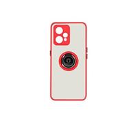 Coque pour Realme 9 Pro Plus et 9 4G Bi-matière Bague Métallique Support Vidéo Rouge