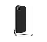 Coque pour RealMe C11 2021 en Silicone avec dragonne assortie Noir