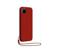 Coque pour RealMe C11 2021 en Silicone avec dragonne assortie Rouge