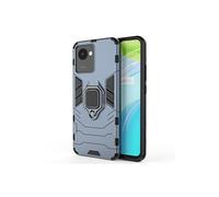 Coque pour Realme C30 / Narzo 50i Prime - housse etui rigide anti choc + verre trempe - BLEU FONCE -