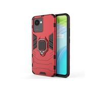Coque pour Realme C30 / Narzo 50i Prime - housse etui rigide anti choc + verre trempe - ROUGE -