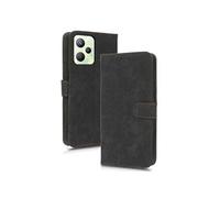 Coque pour Realme C35 Couverture De Fentes Pour Cartes Etui en Cuir PU Fermeture Magnétique Blocage RFID Portefeuille Flip Folio Noir