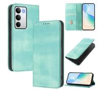 Coque pour Realme C71 6.67"",[RFID Blocage] [Magnétique Protection] [Fentes pour Cartes] Etui Housse en Cuir PU-Vert clair PT15