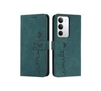 Coque pour Realme C71 Housse en Cuir PU Magnetique Flip Pochette de Portefeuille Etui de Protection Vert