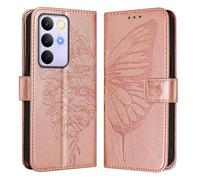 Coque pour Realme C85 / Realme 15X Étui Portefeuille en Cuir PU avec Porte Carte à Rabat Clapet Pochette Magnétique Flip Protection Case Cover Housse pour Realme C85 / Realme 15X, Or