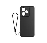 Avizar Coque pour Realme GT 7 / GT 7T en Silicone avec Dragonne Amovible Noir