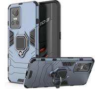Coque Pour Realme Gt Neo3 - Pc+Tpu Renfort Anti-Choc Haute Résistance (X5), Support Anneau Rotatif 360° Aimanté, Bleu