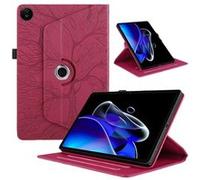 Coque pour Realme Pad 2 11.5 Pouces 2023 Étui Support Rotatif à 360 Degrés PU Cuir Housse de Protection Portefeuille Tablet ZURSANA Rouge Rouge