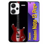 Coque Pour Redmi 13 Pro+ - Guitare Red - Silicone - Noir