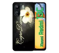 Coque Pour Redmi 13c 4g - Carpe Diem Fleur - Silicone - Noir
