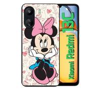 Coque Pour Redmi 13c 4g - Disney Minnie Love - Silicone - Noir
