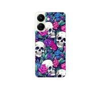 Coque pour Redmi 13C avec motif tete de mort violet