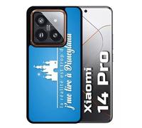 Coque pour redmi 14 pro - la realite est tropdure jme tire a disney fond turquoise - silicone - noir