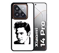 Coque Pour Redmi 14 Pro - Portrait Elvis Presley - Silicone - Noir