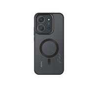Coque pour Redmi 15C avec Anneau MagSafe Intégré Noir transparent