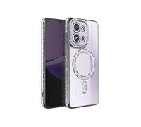 Coque pour Redmi 15C Compatible MagSafe avec Contour Strassé Noir