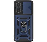 Coque pour Xiaomi Redmi 15C Antichocs MIL-STD 810G Cache Caméra Anneau Support Mayaxess Bleu nuit