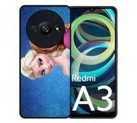 Coque Pour Redmi A3 - Frozen Reine Des Neiges Anna Vs Elsa - Silicone - Noir