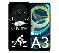 Coque Pour Redmi A3 - J Peux Pas J Ai Aqua Biking 2 - Silicone - Noir