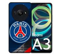 Coque Pour Redmi A3 - Psg Paris Saint Germain Metalise - Silicone - Noir