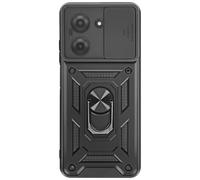 Coque pour Redmi A5 avec Bague Support et Cache Caméra Coulissant Noir