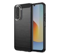 Coque pour Redmi A7 Pro en Silicone Effet Carbone Texture Brossée Noir