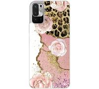 Coque Pour Redmi Note 10 5g Marbre Fleur Leopard