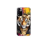 Coque pour Redmi Note 11 4G et 11S avec motif tigre style hip hop