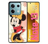 Coque Pour Redmi Note 13 5g - Disney Minnie Timide - Silicone - Noir